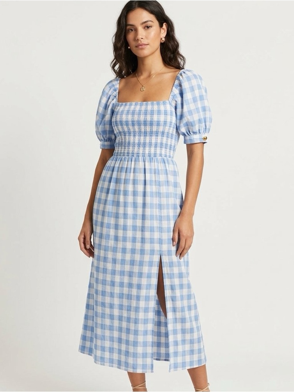 Seven Wonders Blue Checkered Dress Size 6